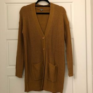 Camel long cardigan